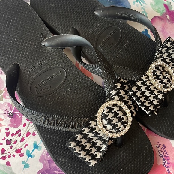 Havaianas houndstooth bow flip flop sandals - Picture 5 of 7